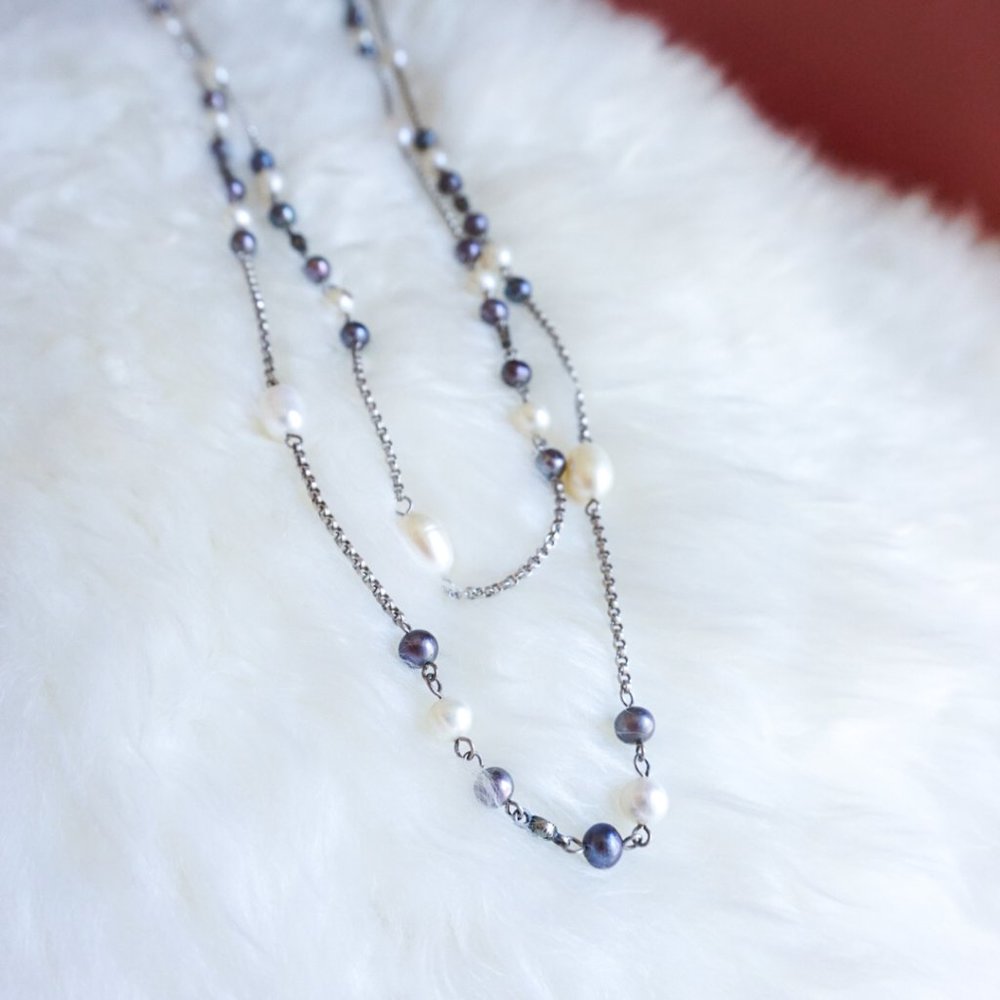 Long Necklace with Freshwater Pearls